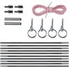 your GEAR FRP 11 mm - Set di riparazione per aste per tende in fibra di vetro - aste di ricambio per aste terminali in gomma