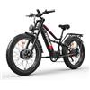 tifgalop Bicicletta elettrica per adulti, potente doppio motore, batteria agli ioni di litio da 52 V 21 Ah, pneumatici larghi da 26 pollici, doppi freni a disco idraulici, sospensioni complete, spiaggia, neve,