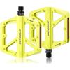 Generic Pedali for biciclette in nylon a doppio du cuscinetto con accessori for biciclette riflettenti (giallo)