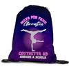 quickgadget Sacca Zaino Ginnastica Artistica Ritmica Personalizzata con Nome - Sacca Palestra a Cordoncino in Poliestere, Idea Regalo Ginnastica Borsa, Piscina, Dance Bag, Zaino Scuola (SGYM-AR26-15)