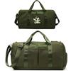 LINMQIU Borsone personalizzato,borsa sportiva da palestra ricamata personalizzata,borsa da viaggio personalizzazione bifacciale e tasche separate per Tasche multifunzionali-Verde militare