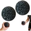 Generico Palla per Calli Moon Grip, Allenatore di Presa e Rinforzo Mani in Pietra Porosa, Condizionamento della Pelle per Arrampicata e Sport, Antisudore, Compatto e Discreto (2pcs Black-L)
