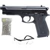 2EAGLE Airsoft Pistol Pack PT92 Caricato a Molla/Materiale: plastica ad Alta Resistenza e culatta in Metallo/Potenza 0,5 Joule/consegnato con Accessori