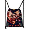 Xinchangda Hanako-kun - Zaino con coulisse in poliestere e tasca ispessita, comodo zaino per la scuola, sport all'aperto, per bambini, ragazze e ragazzi, Tipo 7., 32*38cm, Zaino scuola
