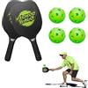 Niktule Pickleball Set di racchette per paddle Pro-fi Carbon Outdoor Sport Pickleball Racchetta per controllo ottimale palla attrezzature sportive Ultra Cushion racchette con 4 palline