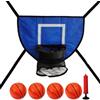 Generico Trampolino da basket Canestro da basket per trampolino Attacco con 4 palline e pompa per bambini Adulti Uso interno ed esterno