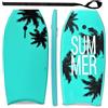 HOMASIS Bodyboard Surf da Tavola con Cavo di Trazione da 90 cm, Tavola da Surf per Bambini e Adulti, Tavola da Onda con Nucleo in Schiuma EPS e Motivo di Alberi di Cocco (94 x 47 x 5,5 cm)