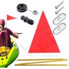 Generic Asta di bandiera di sicurezza - Asta di bandiera di sicurezza pieghevole con montaggio su binario | fai da te per kayak con base stabile, facile installazione, ultraleggero per yacht, kayak,