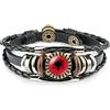 LODMLOER Bracciale Da Polso Con Bandiera Dell'Aquila Dell'Albania Per Donna/Uomo - Bracciale Con Ciondolo In Pelle Intrecciata A Più Strati Cabochon,Bracciale Con Bracciale Con Bandiera Nazionale Unisex,Regal