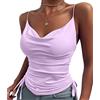 Generic Top Senza Maniche con Coulisse, Canotta Elegante Casual con Scollo a V Profondo per lo Shopping (S) (M) (L) (XL) (XXL) (S) (M) (L) (XL) (XXL) (S) (M) (L) (XL) (XXL) (S) (M) (L) (XL) (XXL) (S) (M) (L)