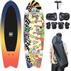 VOMI Surf Surfskate 32 CX7 Carving Truck Pumpping, Cuscinetti ABEC-11, 81×25cm Completo in Acero, Con T-Tool, per Adolescenti e Adulti (A)