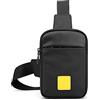 FANDARE Borsello Uomo Tracolla Zaino Monospalla Borsa a tracolla Borsa a Spalla Sling Bag per Scuola Outdoor Sportiva Ciclismo Viaggio Hiking Camping Crossbody DaypacksNero