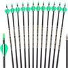 ACCMOS ID 6,2 mm Freccia da Caccia Spine 300 350 400 500 600 700 800 Frecce in Carbonio Lunghezza 22,5-31 Pollici per Arco Ricurvo Archi Compound Tiro con L'Arco 12 pz (31inch, Spine 350)