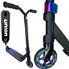F26 Union Base Lite Stunt Scooter per skatepark, pompa track I Trick I Tret Roller per piccoli principianti (nero/arcobaleno, taglia M = altezza = 76 cm)