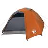 vidaXL Tenda da Campeggio a Cupola 4 Persone Grigio e Arancione