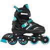 RAVEN Pattini in linea Inline Skates per bambini e adulti regolabili (Helixi Black/Mint, 34-37 (21cm-23,5cm))