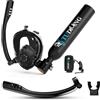 TUDIVING-0.5L Set bombola per immersioni subacquee, mini bombola di ossigeno con maschera da snorkeling integrale, kit da viaggio portatile per immersioni (S200Plus Black-A4)