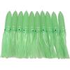 plplaaoo Esche da Pesca con Gonna di Calamaro,Esca Per Calamari da 10 Pezzi, Esca da Nuoto Per Calamari Realistica in Silicone da 30 Cm, Esca Per La Pesca di Basso in Plastica Morbida, Esca da Pesca(verde)