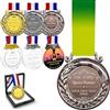 Morlavid Medaglia Personalizzata per Premiazionii Personalizzato con Scritta Foto Medaglie Incisa Progetta Il Tuo Medaglione con Nastro per Il Bambini MVP,Bronzo-Metallo