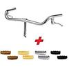 CicloSportMarket Manubrio Torino con Leve Freno + Manopole Ideali Bicicletta Tipo Vintage - City Bike - Passeggio - Sport (Marrone)