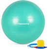 MSPORTS Palla da ginnastica Premium Anti Burst con pompa + app per allenamento, 55 cm - 105 cm - palla fitness con poster per esercizi