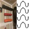 Pmsanzay Supporto da parete per tappetino da yoga in schiuma e porta asciugamani; supporto da parete per tappetino da yoga e barra, da appendere per lezioni di fitness o palestra a casa (confezione da