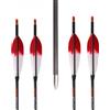PHILOCS 12 pz ID 4,2 mm Rosso Bianco Gradient Colour Piuma di Tacchino Frecce Spine 900, per Tiro con L'Arco Pratica e Caccia