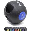 G5 HT SPORT DIAMOND Palla Medica Double Grip da [3 a 10 kg] | Ø da 21 cm a 28 cm | Per Fitness, Riabilitazione Per Home Gym e Palestra (10 Kg)