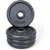 MADICKS Disco Ghisa 0,5kg 1,25kg 2,5kg 5kg 10kg 15kg 20kg | Pesi palestra per bilanciere e manubri standard | Robusti e resistenti | Ideali per allenamento forza e bodybuilding (20 KG, 1X)