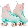 Croxer - Pattini a rotelle per bambini, ragazze, ragazzi, adulti, bambini - Pattini a rotelle - Design retrò anni '70 - Cuscinetti ABEC-7, ruote in gomma - Sprinkly, regolabili 35-38 (22,5-24cm)