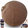 WTZHHK 9 colori Palla per Lo Pilates/Sedia da Ufficio Copri 55/65/75cm Resistente alla Sporcizia Pilates Yoga Stabilità e Fitness Antipolvere Protect Wrap Accessori(Nessuna Palla)(Gray,55CM)