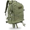 OPENLAND TACTICAL N.ER.G Openland Zaino Tattico 35L - Zaino Militare Outdoor con Sistema MOLLE, Spallacci Imbottiti, Tasca per Sacca Idrica, Cinghie Regolabili - Escursionismo, Softair, Trekking, Professionale (Nero)