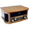 Classic Phono Lenco TCD-2551 - Giradischi per vinile, in vinile, con altoparlante Bluetooth, lettore CD, platino, 3 velocità, trasmissione a cinghia, 2 x 5 Watt, legno