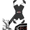 Grefay Supporto Telefono Moto Supporto Smartphone Metallo per Specchietto Retrovisore da Moto con Rotazione a 360 per Smartphone da 4,5 a 6,8 Pollici
