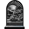 ETERNEL - Targa Funeraria Personalizzata Raggi di Sole - BTP, Muratore, Operaio, Macchina da cantiere - Testo personalizzabile, targa funeraria incisa al laser per omaggio, targa mortuaria, funerali