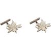Cozzi Gioielli Stella Alpina : Gemelli in Argento 925 con Fiore - Alpi - Alpini - Montagna - Polsino Camicia - Cerimonia