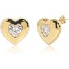 Meissa Orecchini argento 925 donna Orecchini cuore con zirconi placcati oro Orecchini anallergici Gioielli d'autunno Regalo ragazze adolescenti