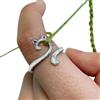 Kanika Jewelry Trove Purr-fectly Crafted Sterling Silver Cat Crochet Ring for Knitting Enthusiasts (Sterling-Silver)