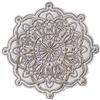 Bling! Handmade Mandala Toppa Ricamata Termoadesiva Fiore Mistic Natura | Cucire | Emblema Applique Distintivo Spilla Abbigliamento T-shirt Jeans Cappelli Pantaloni Borse Accessori Giacche Zaino | DIY 10cm