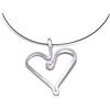 Handmade Ciondolo Cuore large Argento Lucido