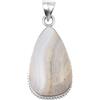 Generico Unique Artisan Pear Blue Lace Agate Pendant Necklace 925 Sterling Silver Handmade Jewelry Birthday Gift for Her