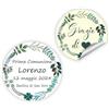 Generico Etichette Prima Comunione Personalizzate con Nome e Data - Adesivi o Cartellini varie forme - Bomboniere Cresima e Matrimonio Grazie di Cuore - 10 Pezzi (FLR-16)