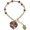 Handmade Venetiaurum - Bracciale Donna con Pendente Cuore in Vetro Originale di Murano e Argento 925 - Gioiello Made in Italy Certificato
