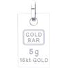 sayes.com Lingotto Pendente Gioiello in oro 18 karati personalizzabile - da 5 o 10 grammi in oro bianco, giallo o rosa (5 grammi, Oro Bianco 18kt)