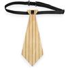 Il Cravattino.com ILCRAVATTINO.COM Cravatta Corta in Legno, Cravattino Modello VERTICAL LINES, per Eventi Eleganti, Stile Audace e Glamour, 13 inserti disponibili