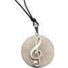 Cozzi Gioielli Chiave di Violino : Ciondolo in Argento 925 - Pendente Chiave di Sol con Girocollo - Musica - Musicista - Arte - Note Musicali
