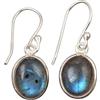 Handmade Orecchini in labradorite naturale fatti a mano, orecchini ovali in argento sterling 925 con pietre preziose, regalo per lei