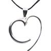 Generic Ciondolo in Argento 925 con Iniziale C a forma di Cuore - Pendente con Lettera Alfabeto - Girocollo con Cordoncino