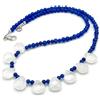 Handmade Collana con Quarzo Trasparente, Argento 925, Girocollo Giada Blu, Gioielli Minimalisti, Bijoux Pietre Naturali Made in Italy, Regalo per Lei