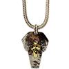 Handmade Catena Uomo Dea Madre (argento 925) e Oro 18Kt